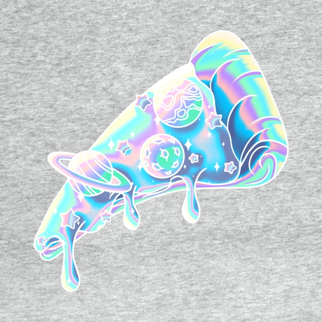 Galaxy Pizza Slice - Holographic / Iridescent Gradient by GenAumonier